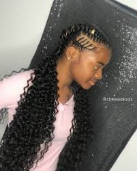Two braids turned boho chic! 44 Goddess Braids Styles For Black Hair Trendy Hairstyles 2020