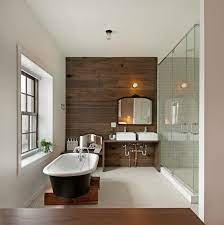 Wooden Bathroom Bathroom Accent Wall