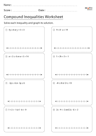 7 Compound Inequalities Worksheet For