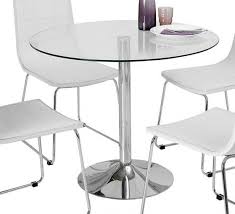 Orbit 90cm Clear Glass Round Dining Table
