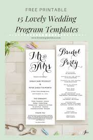 032 Free Downloadable Wedding Program Booklet Templates