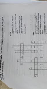 activity 1 crossword puzzle