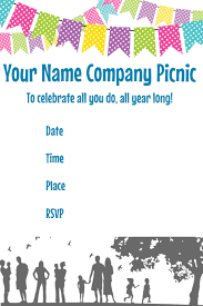 Company Party Picnic Invitation Announcement Poster Flyer