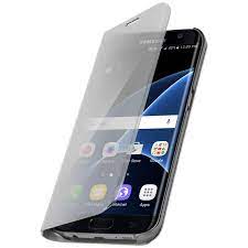 Custodia a Specchio con Funzione Supporto per Samsung Galaxy S7 Edge –  Argento - Italiano