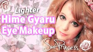 lighter hime gyaru eye makeup tutorial