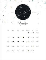 Moon Calendar November 2018 Lunar Phases