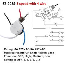switch ze 208s 3 sd 4 wire fan