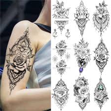 With so many cool arm tattoos for men, it can be hard choosing between all the badass designs. Black Henna Rose Flower Temporary Tattoo For Women Lace Fake Jewelry Tattoo Sticker Indian Wedding Body Art Pendant Tatoo Makeup Temporary Tattoos Aliexpress