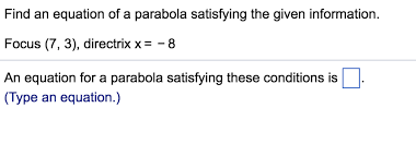 Solved Find An Equation Of A Parabola
