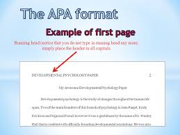 The Apa Format Title Page Ppt Video Online Download