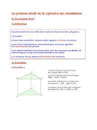 Volume D un Prisme Droit - 5e Prisme Cylindre | PDF | Zone | Le volume