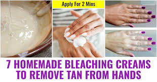 homemade bleaching creams to remove tan