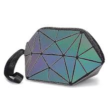 small makeup bag geometric foldable