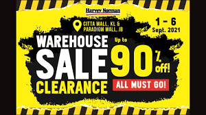 harvey norman warehouse clearance