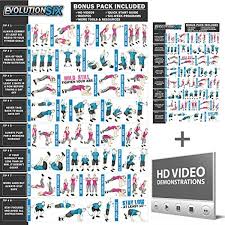 Workout Poster Exercise Chart Plus Video Workouts By