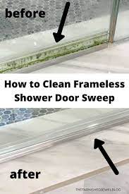 Clean Frameless Shower Door Sweep