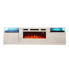 York Wh02 White Electric Fireplace