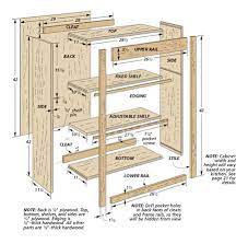 Cabinet and gas unit diagram parts list for kitchen furniture. Custom Kitchen Cabinets Woodworking Project Woodsmith Plans