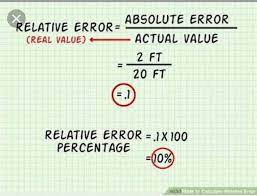 What Is The Formula Of Relative Error