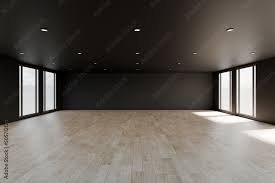 empty room with black wall background