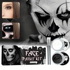 halloween makeup face paint kit black