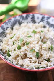 this recipe for cilantro lime brown rice is a perfect side for any mexican dish