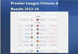 premier league fixtures scores and