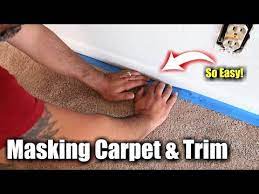 how to mask carpet with painters tape