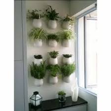 Green White Plastic Indoor Vertical Garden