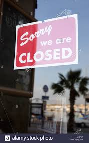 Sorry We Are Closed Sign On A Restaurant Door In Marsaxlokk