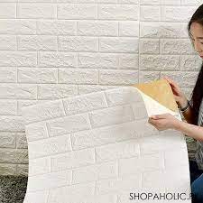 Buy 3d Foam Brick Wallpaper Stickers At