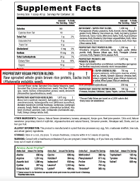 tropical shakeology nutrition label