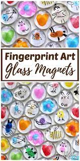 fingerprint art glass magnets craft for