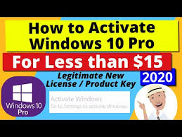 windows 10 activate key license