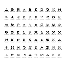 mega logo monogram initial alphabet