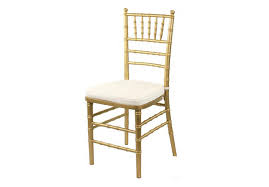 gold resin chiavari chair with ivory