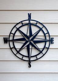 Nautical Compass Rose Metal Wall Art