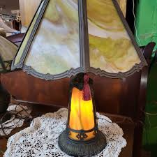 Antique Stained Glass Table Lamp