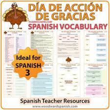 For 30 years, the people of the island nation of grenada have considered oct. Dia De Accion De Gracias Spanish Thanksgiving Vocabulary Tpt