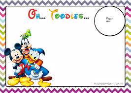 Free Mickey Mouse Birthday Invitations Template Chevron