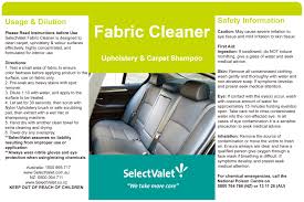 fabric cleaner selectvalet