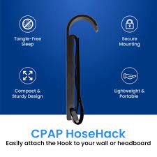 Le support de tuyau CPAP HoseHack, le support de tuyau CPAP innovant et le  support de masque en un seul ! Le support de tuyau vous empêche de  s'emmêler avec votre tuyau.