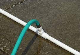 hook a garden hose up to pvc pipe