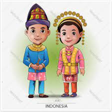Pakaian adat sumatera barat kartun. Jatmika Pakaian Adat Tradisional Di Indonesia Kartun Ilustrasi Vektor Pakaian Tradisional