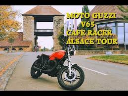 moto guzzi v65 cafe racer tour alsace