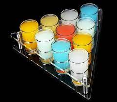 shot glass set with holder acrylic