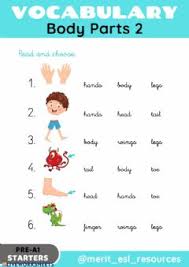 Make free writing worksheet for practice using body parts: Body Parts Worksheets And Online Exercises
