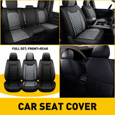 Leather Car Seat Covers Black For Dodge