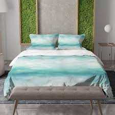 Seafoam Green Ombre Printed Bedding