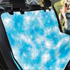 Blue Shibori Tie Dye Print Pet Car Back
